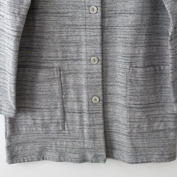 Eileen Fisher Gray Organic Cotton Coat - Picture 4 of 16